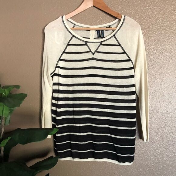 Cynthia Rowley Striped Linen Top - Picture 1 of 5